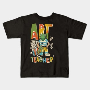 Art teacher funny cute victor design Kids T-Shirt